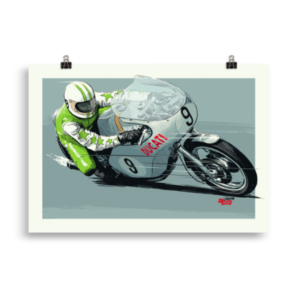 PAUL SMART DUCATI (100x70cm - 40x27inches)